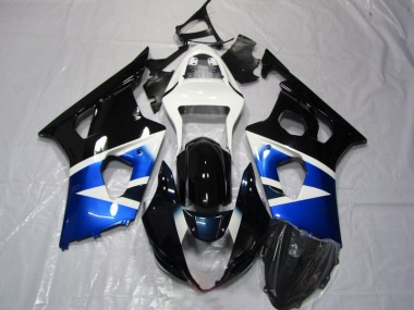 03-04 Blue Black White Suzuki GSXR 1000 Motorcycle Fairings