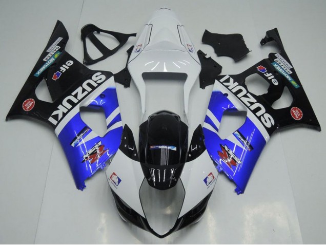 03-04 Blue White and Black Suzuki GSXR 1000 Motorcycle Fairings 03-04 Blue White and Black Suzuki GSXR 1000 Motorcycle Fairings