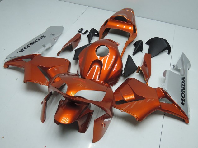03-04 Orange Silver Honda CBR600RR Motorcycle Fairings 03-04 Orange Silver Honda CBR600RR Motorcycle Fairings