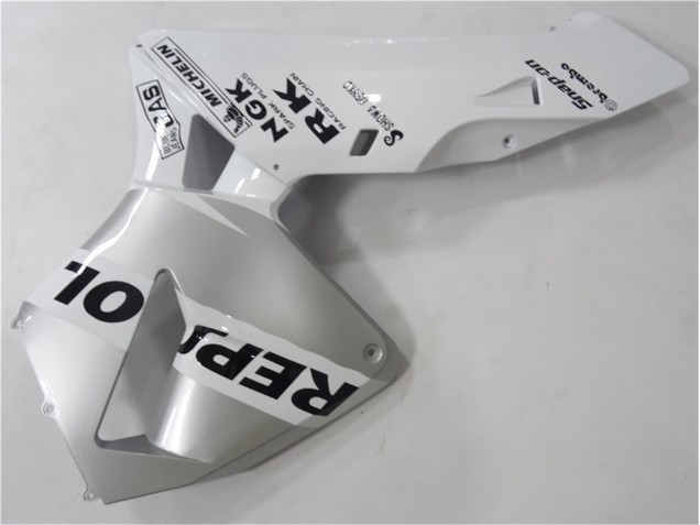 03-04 Silver White Black Repsol Honda CBR600RR Motorcycle Fairing 03-04 Silver White Black Repsol Honda CBR600RR Motorcycle Fairing