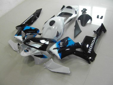 03-04 White Black Blue Honda CBR600RR Motorcycle Fairing