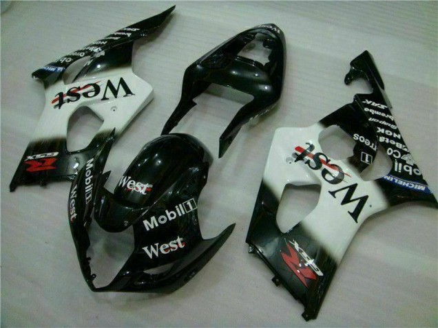 03-04 White Black Suzuki GSXR 1000 Full Motorcycle Fairing Kits 03-04 White Black Suzuki GSXR 1000 Full Motorcycle Fairing Kits