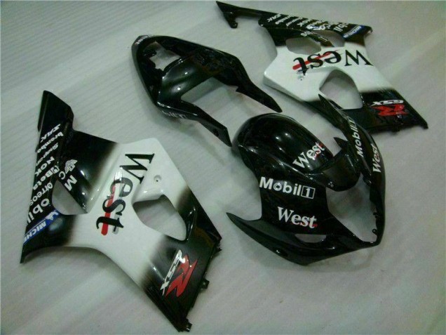 03-04 White Black Suzuki GSXR 1000 Full Motorcycle Fairing Kits 03-04 White Black Suzuki GSXR 1000 Full Motorcycle Fairing Kits