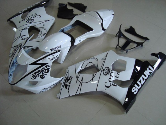 03-04 White Corona Suzuki GSXR 1000 Motorcycle Fairings 03-04 White Corona Suzuki GSXR 1000 Motorcycle Fairings