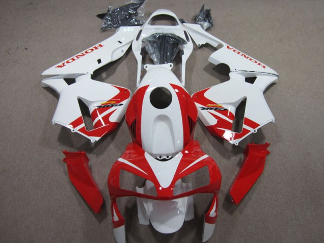03-04 White Red Honda CBR600RR Motorcycle Fairings 03-04 White Red Honda CBR600RR Motorcycle Fairings