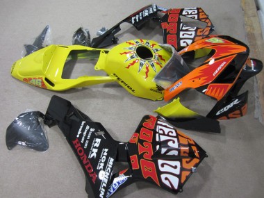 03-04 Yellow Black Repsol 46 Honda CBR600RR Motorcycle Fairings