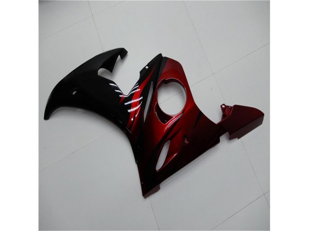 03-05 Black Red Yamaha YZF R6 Motorcycle Fairings 03-05 Black Red Yamaha YZF R6 Motorcycle Fairings