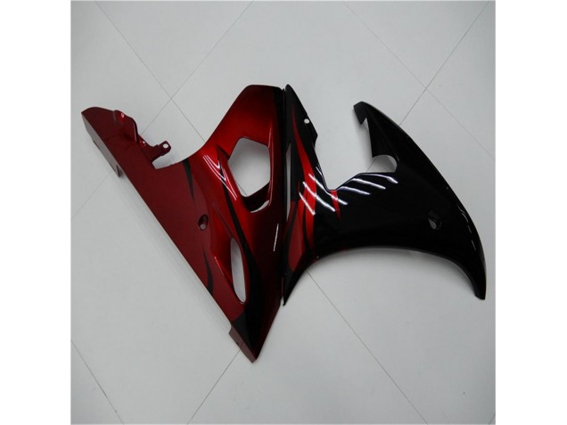 03-05 Black Red Yamaha YZF R6 Motorcycle Fairings 03-05 Black Red Yamaha YZF R6 Motorcycle Fairings