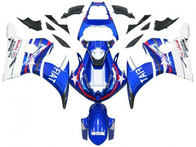 03-05 Blue Star Fiat Yamaha YZF R6 Motorcycle Fairings 03-05 Blue Star Fiat Yamaha YZF R6 Motorcycle Fairings