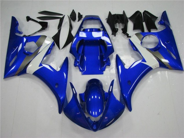 03-05 Blue White Yamaha YZF R6 Motorcycle Bodywork 03-05 Blue White Yamaha YZF R6 Motorcycle Bodywork