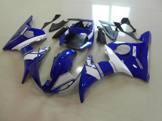 03-05 Blue White Yamaha YZF R6 Motorcycle Fairing 03-05 Blue White Yamaha YZF R6 Motorcycle Fairing