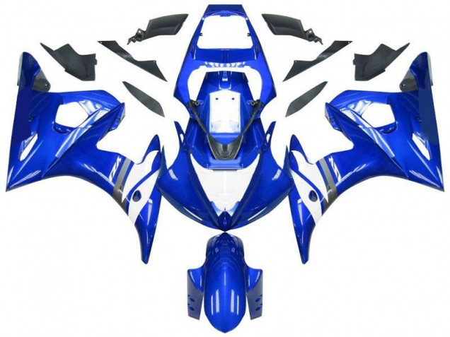 03-05 Blue White Yamaha YZF R6 Motorcycle Fairings 03-05 Blue White Yamaha YZF R6 Motorcycle Fairings