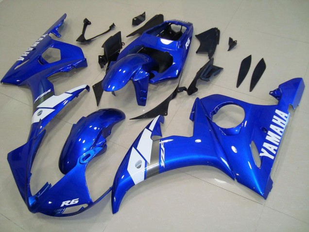 03-05 Blue Yamaha YZF R6 Motorcycle Fairings