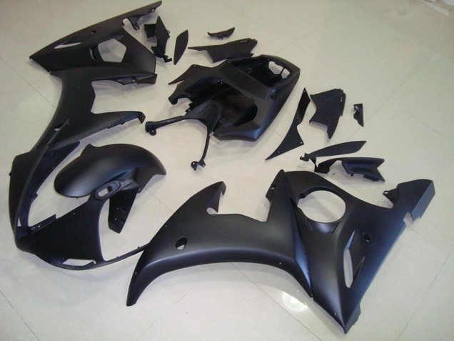 03-05 Matte Black Yamaha YZF R6 Motorcycle Fairings 03-05 Matte Black Yamaha YZF R6 Motorcycle Fairings