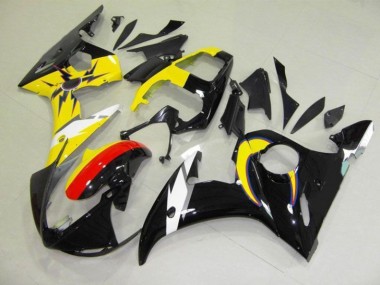 03-05 Moon Black Yellow Yamaha YZF R6 Motorcycle Fairings