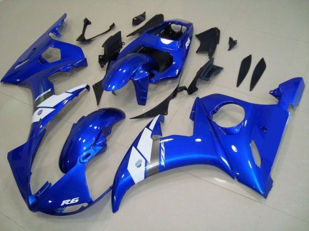 03-05 OEM Style Blue Yamaha YZF R6 Motorcycle Fairings 03-05 OEM Style Blue Yamaha YZF R6 Motorcycle Fairings
