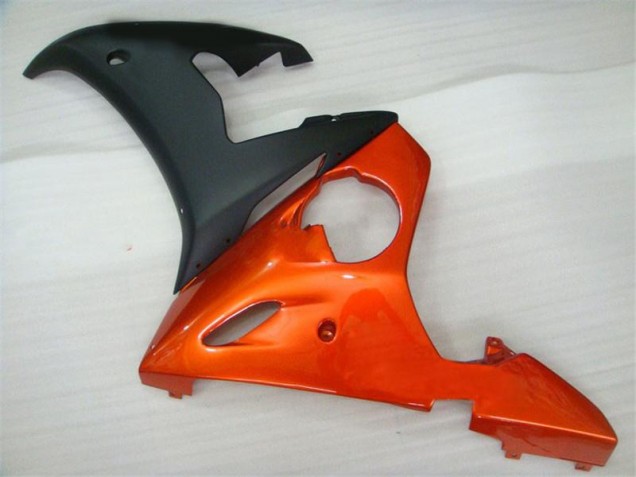 03-05 Orange Black Yamaha YZF R6 Motorcycle Fairings 03-05 Orange Black Yamaha YZF R6 Motorcycle Fairings