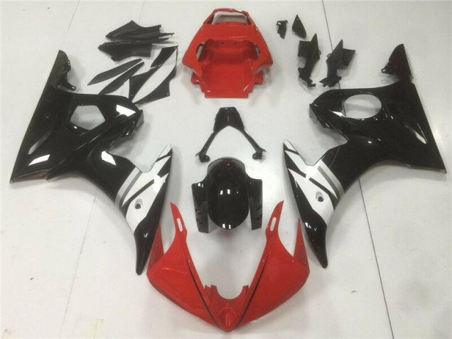 03-05 Red Black White Yamaha YZF R6 Motorcycle Fairings 03-05 Red Black White Yamaha YZF R6 Motorcycle Fairings
