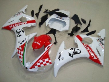 03-05 Red White Yamaha YZF R6 Motorcycle Bodywork