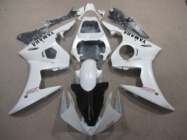 03-05 White Yamaha YZF R6 Motorcycle Fairing
