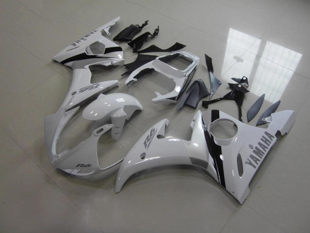 03-05 White and Grey Decals Yamaha YZF R6 Motorcycle Fairings 03-05 White and Grey Decals Yamaha YZF R6 Motorcycle Fairings