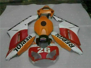 04-05 Orange Red Repsol 26 Honda CBR1000RR Motorcycle Fairings