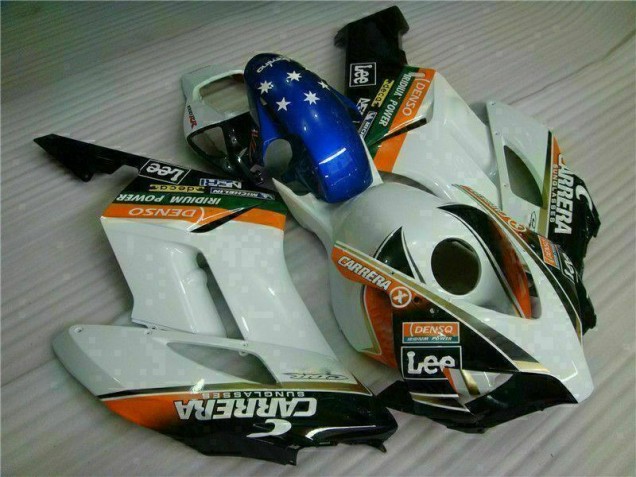 04-05 White Blue Honda CBR1000RR Motorcycle Fairings 04-05 White Blue Honda CBR1000RR Motorcycle Fairings