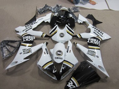 04-06 Black White Lucky Strike Yamaha YZF R1 Motorcycle Fairings