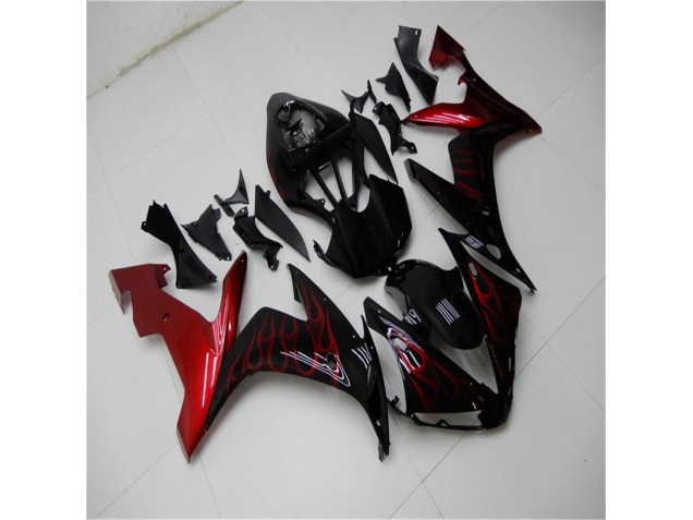 04-06 Red Black Yamaha YZF R1 Motorcycle Fairing 04-06 Red Black Yamaha YZF R1 Motorcycle Fairing
