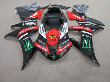 04-06 Red White Black Motul Yamaha YZF R1 Motorcycle Fairings