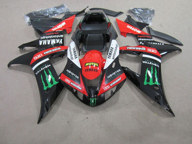 04-06 Red White Black Motul Yamaha YZF R1 Motorcycle Fairings 04-06 Red White Black Motul Yamaha YZF R1 Motorcycle Fairings