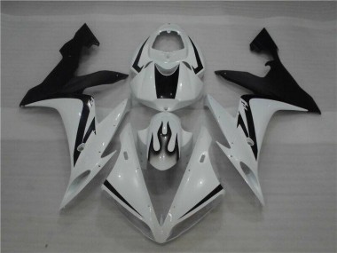 04-06 White Black Flame Yamaha YZF R1 Motorcycle Fairings