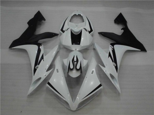 04-06 White Black Flame Yamaha YZF R1 Motorcycle Fairings