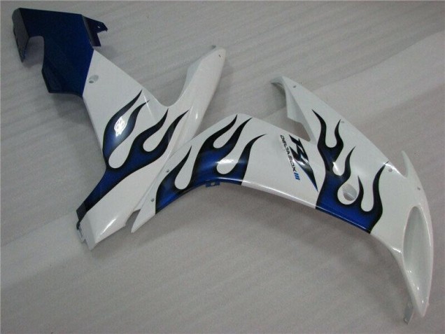 04-06 White Blue Flame Yamaha YZF R1 Motorcycle Fairings 04-06 White Blue Flame Yamaha YZF R1 Motorcycle Fairings