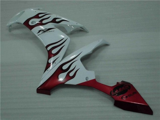 04-06 White Red Flame Yamaha YZF R1 Motorcycle Fairings 04-06 White Red Flame Yamaha YZF R1 Motorcycle Fairings