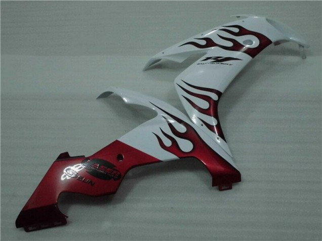 04-06 White Red Flame Yamaha YZF R1 Motorcycle Fairings 04-06 White Red Flame Yamaha YZF R1 Motorcycle Fairings