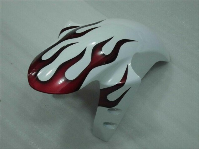 04-06 White Red Flame Yamaha YZF R1 Motorcycle Fairings 04-06 White Red Flame Yamaha YZF R1 Motorcycle Fairings