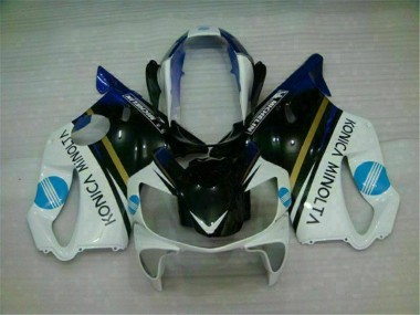 04-07 White Black Honda CBR600 F4i Motorcycle Fairing