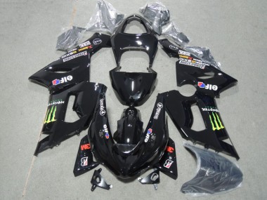 05-06 Black 3M Touch4 Monster Kawasaki ZX6R Motorcycle Fairing