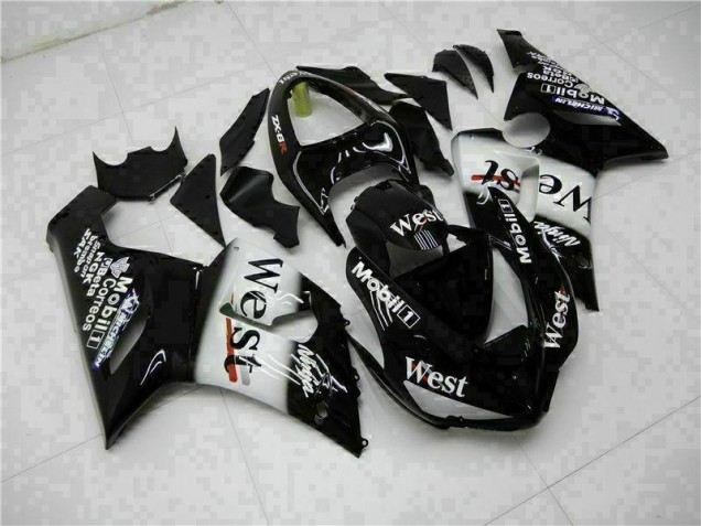 05-06 Black Kawasaki ZX6R Motorcycle Fairings 05-06 Black Kawasaki ZX6R Motorcycle Fairings
