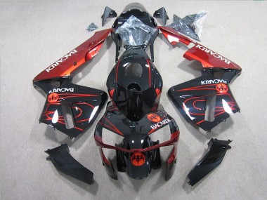 05-06 Black Red BACARDI Honda CBR600RR Motorcycle Fairings
