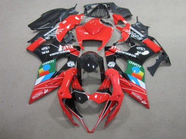 05-06 Black Red Green Suzuki GSXR 1000 Motorcycle Fairings