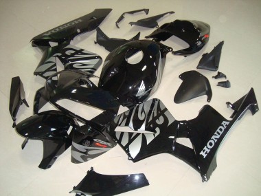 05-06 Black White Flame Honda CBR600RR Motorcycle Fairings