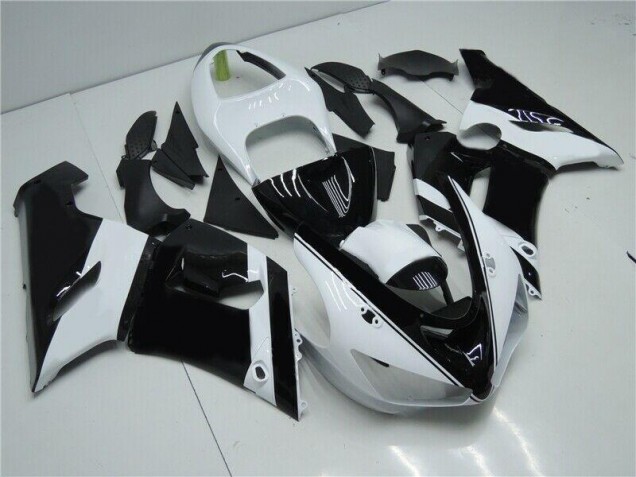 05-06 Black White Kawasaki ZX6R Motorcycle Fairings 05-06 Black White Kawasaki ZX6R Motorcycle Fairings