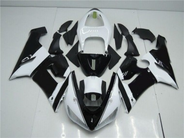 05-06 Black White Kawasaki ZX6R Motorcycle Fairings