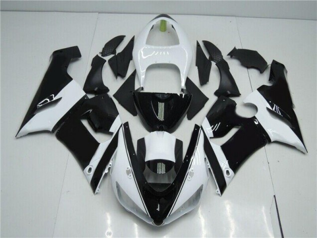 05-06 Black White Kawasaki ZX6R Motorcycle Fairings 05-06 Black White Kawasaki ZX6R Motorcycle Fairings