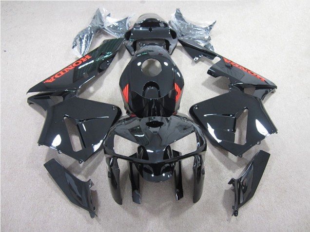 05-06 Black with Red Honda CBR600RR Motorcycle Fairings 05-06 Black with Red Honda CBR600RR Motorcycle Fairings