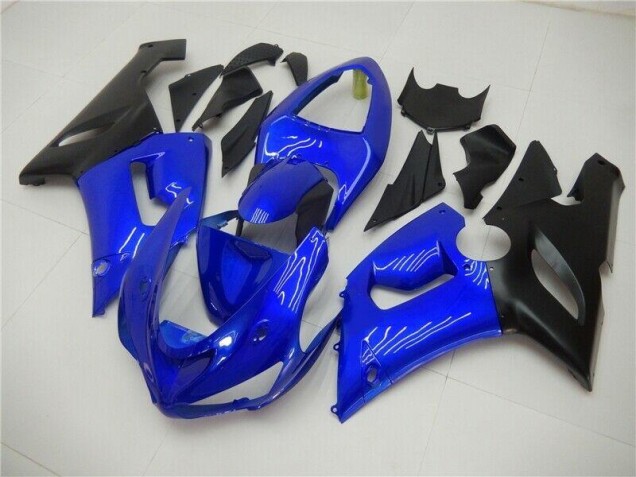 05-06 Blue Kawasaki ZX6R Motorcycle Fairing 05-06 Blue Kawasaki ZX6R Motorcycle Fairing