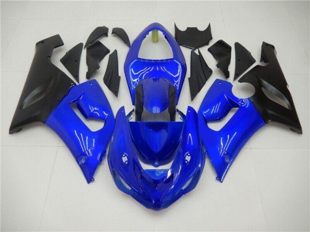 05-06 Blue Kawasaki ZX6R Motorcycle Fairing 05-06 Blue Kawasaki ZX6R Motorcycle Fairing
