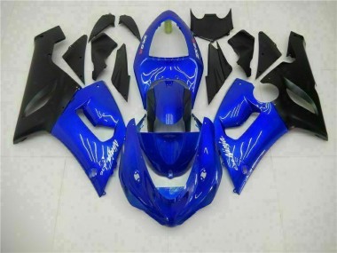 05-06 Blue Kawasaki ZX6R Motorcycle Fairings